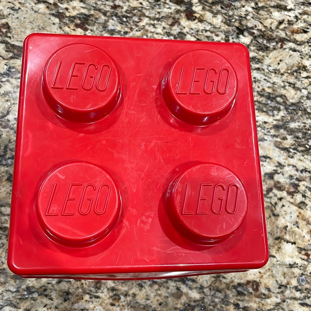 LEGO Storage Case 4 Stud Red Container Plastic Bin Box - Picture 4 of 13